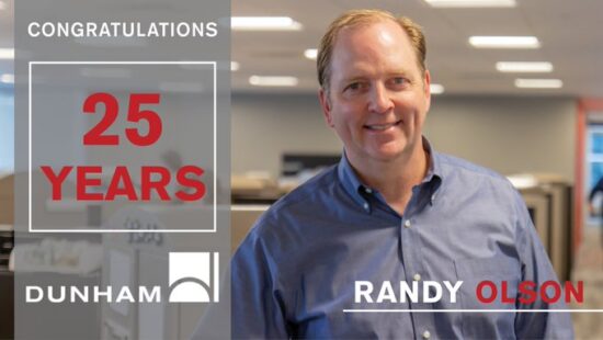 Randy Olson celebrates 25 years at Dunham!