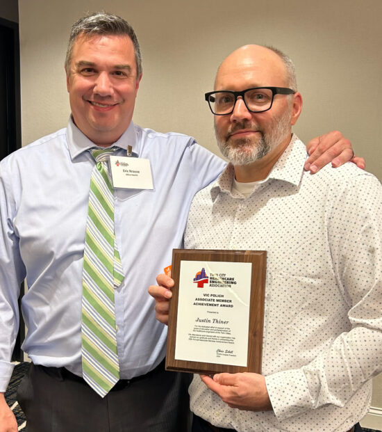 Justin Thiner receives 25th Annual Vic Polich Associate Member Achievement Award