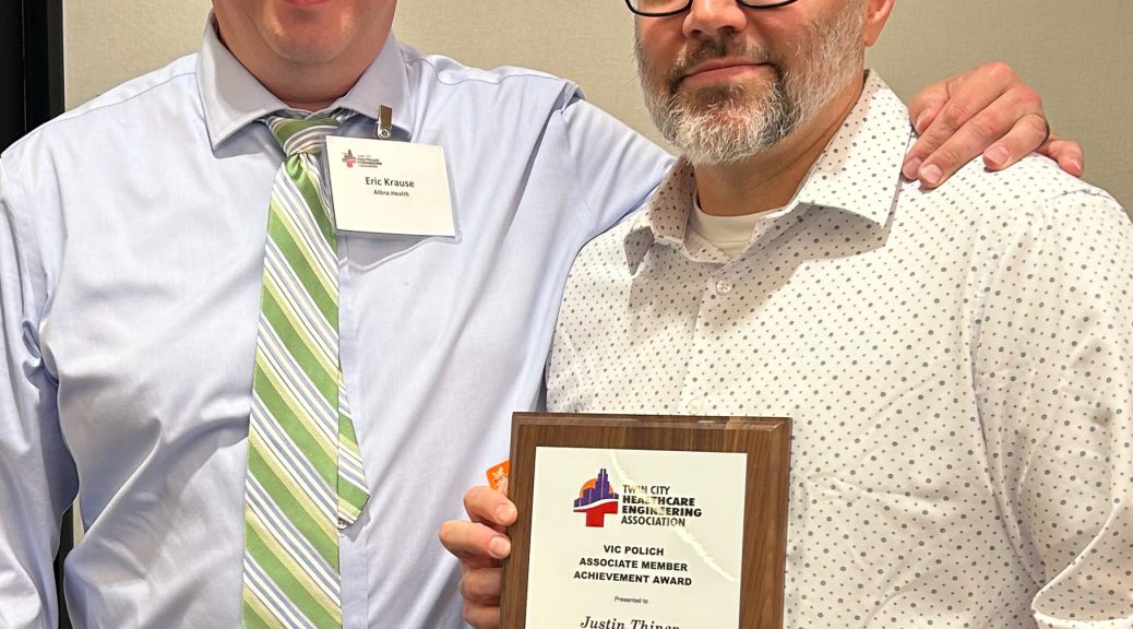 Justin Thiner receives 25th Annual Vic Polish Award.